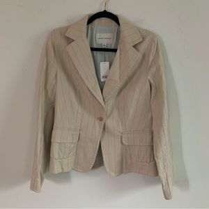 Banana Republic Khaki Pin Striped Blazer Size 10 NWT